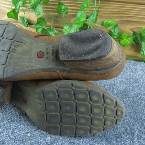 Blondo Waterproof Women Ankle Boots Brown Leather Zip Size 7.5 Medium - Picture 10 of 10